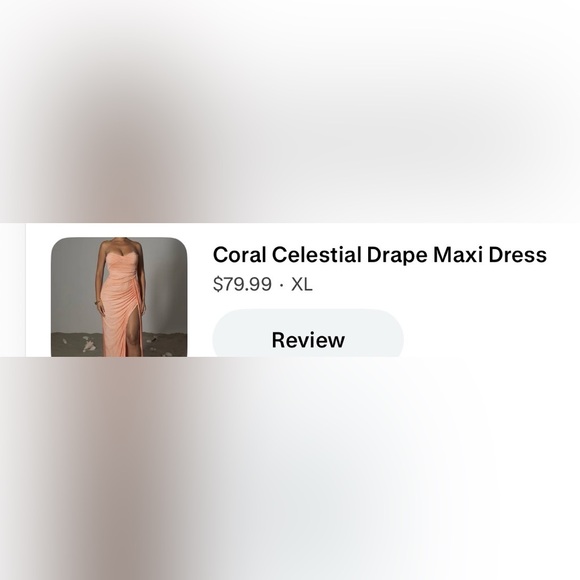 Jlux label coral celestial drape maxi Dress - Picture 4 of 4
